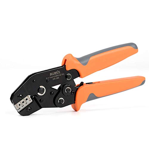 IWISS SN-28B Herramientas de crimpado para Dupont profesional Pin Compresión Ratcheting Modular aislado Terminal Crimper Pin 2,54 mm 3,96 mm 0,5 – 1,0 mm² con corte de electrodo de alambre