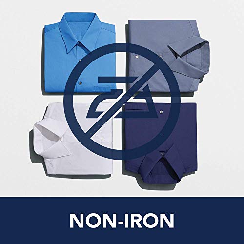 Izod Performance Natural Stretch Solid Long Sleeve Shirt (Big & Tall and Tall Slim) Camisa con Cuello Abotonado, Higo, XL Larga para Hombre