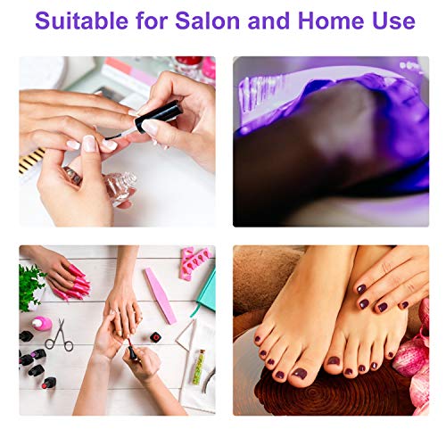 J TOHLO 150W Lámpara LED UV Secador de Uñas, con juegos de arte de uñas, lámpara de curado de manicura con sensor automático para uñas y uñas de los pies para Todos Gel Regalos para enamorados &madres