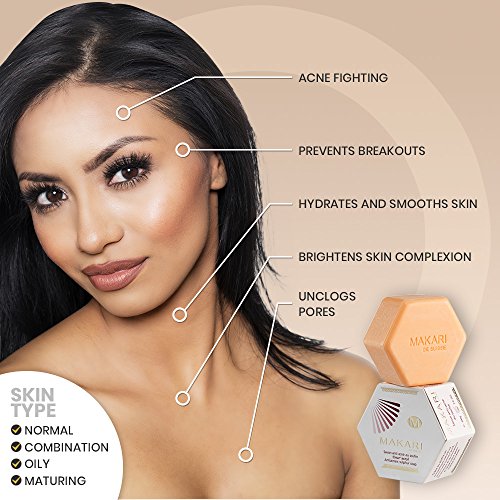 Jabón de Azufre de 7.0 Oz de la Línea Makari Classic- Jabón Contra el Acné para la Cara y el Cuerpo - Limpiador Hidratante que Combate Manchas del Acné, Poros Obstruidos, Oleosidad e Irritación
