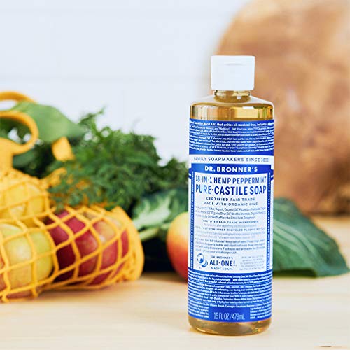 Jabón de Castilla puro Dr. Bronner - menta (16 onzas) por Dr. Bronner's