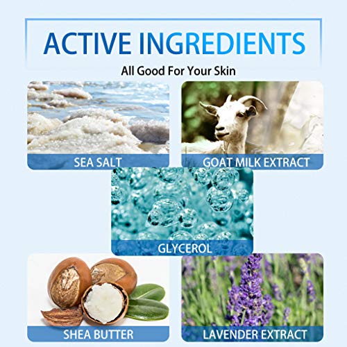 Jabón de Sal Marina, Jabón Artesanal y Natural, Jabón Facial para la Limpieza Profunda y Desintoxicación de la Cara, Jabón Orgánico para Limpiar el Acné, Espinillas y Suavizar la Piel (100g)