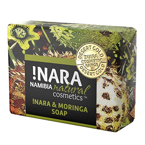 Jabón hecho a mano !Nara Cosmética natural orgánica con Moringa 80g jabón de aceite suave para el cuidado diario facial y corporal con efecto antiinflamatorio para pieles muy sensibles y psoriasis.
