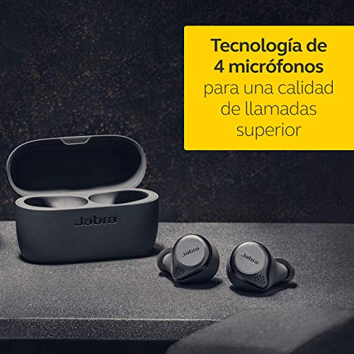 Jabra Elite Active 75t - Auriculares Deportivos Bluetooth Verdaderamente Inalámbricos, Cancelación Pasiva de Ruido, Batería de Larga Duración, Gris