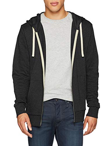 Jack & Jones Jjeholmen Sweat Zip Hood Noos Sudadera, Gris (Dark Grey Melange), X-Large para Hombre