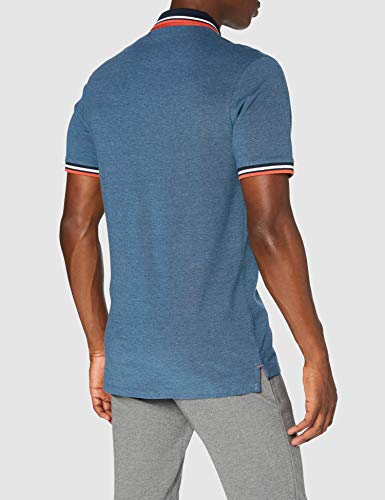 Jack & Jones JJEPAULOS Polo SS Noos Camisa, Azul Vaquero, L para Hombre