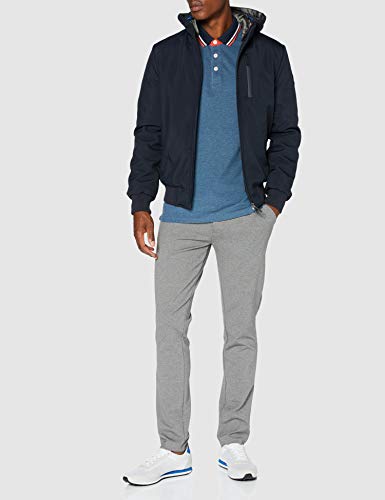 Jack & Jones JJEPAULOS Polo SS Noos Camisa, Azul Vaquero, L para Hombre