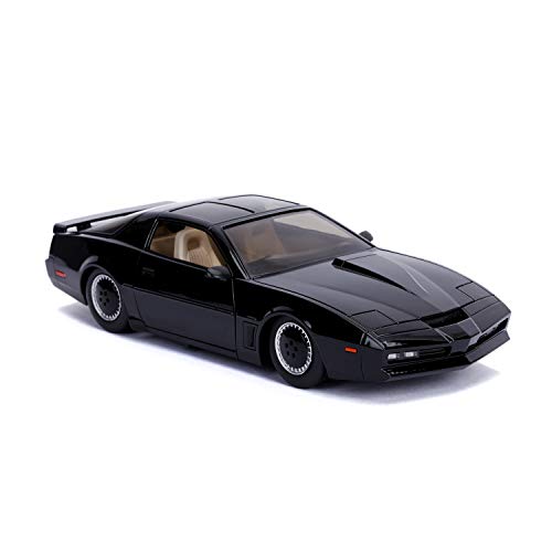 Jada- Kitt Coche fantástico Metal 1:24 con Luces Coleccionismo, Color Negro, Talla Única (253255000)