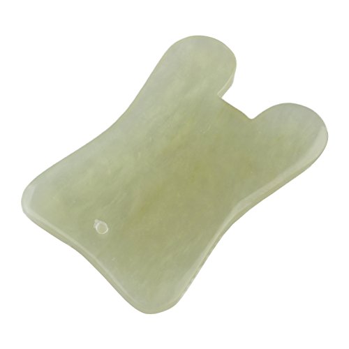 Jade Gua Sha Masaje Facial Herramienta, Jade Piedra Natural Raspado Para Masaje Linfático, Desintoxicación de la Piel y Yejuvenecimiento, Antiarrugas, Antienvejecimiento, Estiramiento Facial