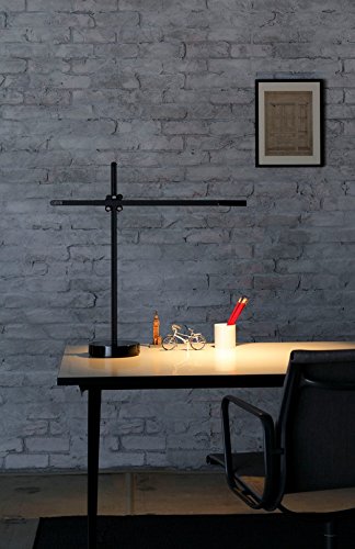 Jake Dyson Csys Task EU 6 - Lámpara de mesa (LED, con sensor de intensidad, casquillo giratorio, altura regulable), color negro