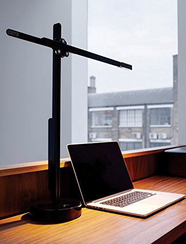 Jake Dyson Csys Task EU 6 - Lámpara de mesa (LED, con sensor de intensidad, casquillo giratorio, altura regulable), color negro