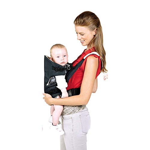 Jané Mochila Portabebé Dual, Uso desde Recién Nacido hasta los 9kg, con Babero Extraíble, Color Azul Marino y Blanco