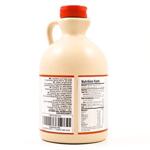 ⭐Jarabe de arce Grado A (Dark, Robust taste) - 1 litro (1,35 Kg) - Miel de arce - Sirope de Arce - Original maple syrup
