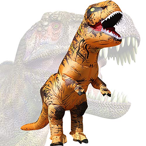 JASHKE Disfraz Dinosaurio Inflable T-Rex Disfraz Halloween Adulto Disfraz Cosplay Disfraz Fiesta Disfraz