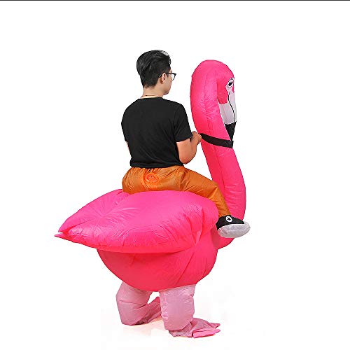 JASHKE Disfraz Inflable Disfraz de Flamenco Disfraz de Halloween Disfraz de Cosplay Fiesta de Carnaval para Adulto