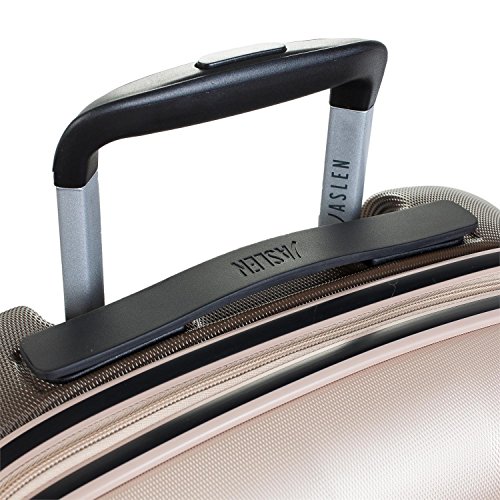 JASLEN - Juego de Maletas de Viaje Rígidas 4 Ruedas Trolley ABS. Duras Cómodas y Ligeras. Candado TSA. 3 Tamaños: Pequeña Mediana y Grande Diseño. 56500, Color Dorado-Marrón