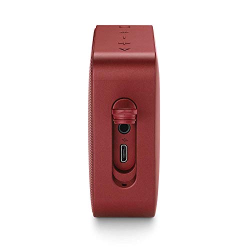 JBL GO 2 - Altavoz inalámbrico portátil con Bluetooth, resistente al agua (IPX7), hasta 5 h de reproducción con sonido de alta fidelidad, rojo