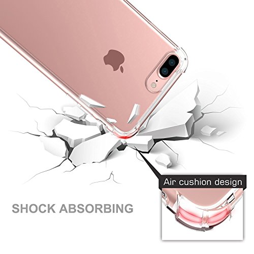 JCP SHOPPING Funda iPhone 7 / iPhone 8 / iPhone SE (2nd Generation) [Refuerzos Laterales] [Liquid Crystal] [Silicona TPU Flexible] [Transparente] [Protección Grosor Fino]