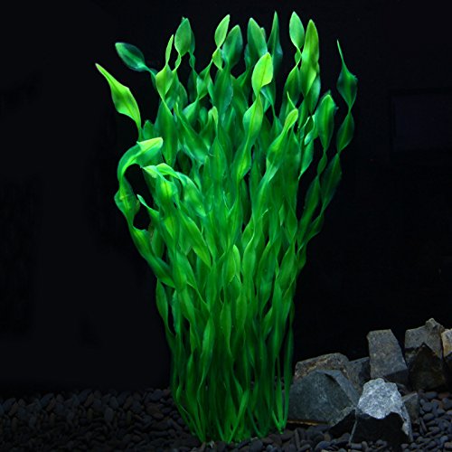 JDYW 52cm Plantas de Tanque de Peces Artificiales Grandes Plantas Acuáticas de Plástico Agua Falsa Hierba Acuario Decoraciones Ornamento 20.5 Pulgadas