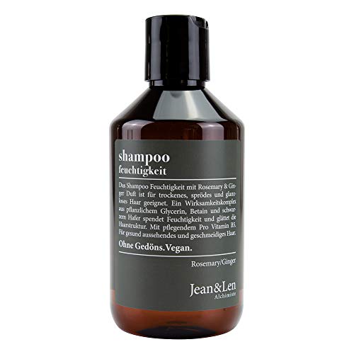 Jean & Len - Champú hidratante para cabello seco y quebradizo, sin parabenos ni siliconas, 300 ml, paquete de 2 unidades