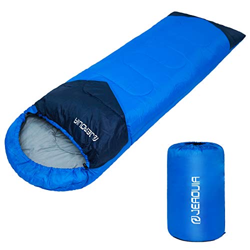 JEAOUIA Saco de Dormir para Acampar - Ligero - Compacto - Impermeable - Saco de Dormir para Adultos, Compacto de 3 Estaciones para Senderismo, Viajes, Interiores y Exteriores