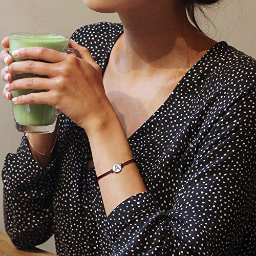 J.Endéar Pulsera Forma de Inicial A, Plata de Ley 925 Circonita Cúbica Pulseras Iniciales, Regalo de Amistad 24cm Trenzado Hecho a Mano Ajustable