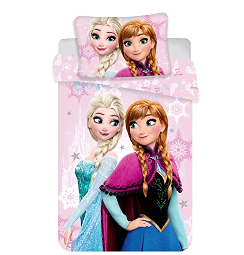 Jerry Fabric Disney Frozen Juego de Cama para bebé, algodón, Multicolor, tamaño 40 x 60 + 100 x 135 cm