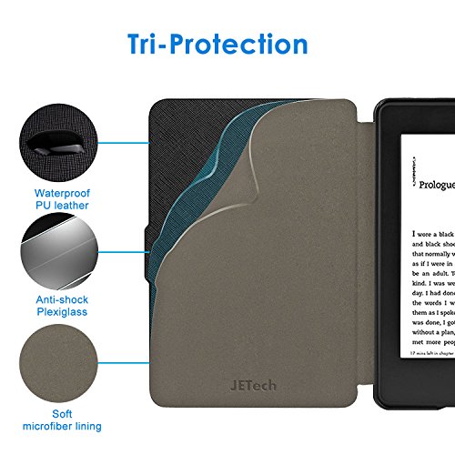 Jetech Funda Amazon Kindle Paperwhite, Se Adapta a Todas Las Generaciones de Paperwhite Anteriores a 2018 (No es Compatible 10ª Generación), Negro