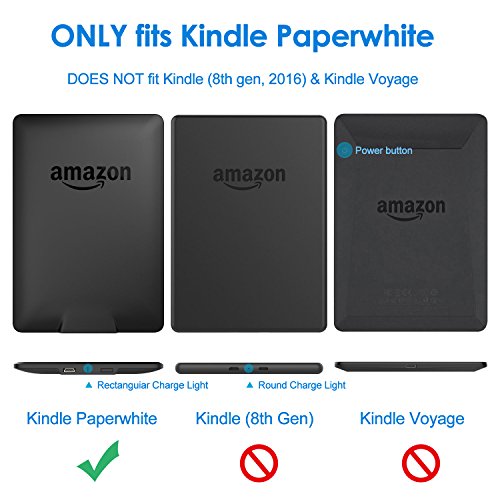 Jetech Funda Amazon Kindle Paperwhite, Se Adapta a Todas Las Generaciones de Paperwhite Anteriores a 2018 (No es Compatible 10ª Generación), Negro