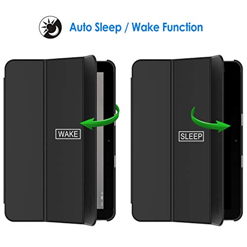 JETech Funda Compatible con Tableta El Todos Nuevo Amazon Fire HD 8 y Fire HD 8 Plus (10a Generación, versión 2020), Cubierta Elegante con Auto-Sueño/Estela, Negro