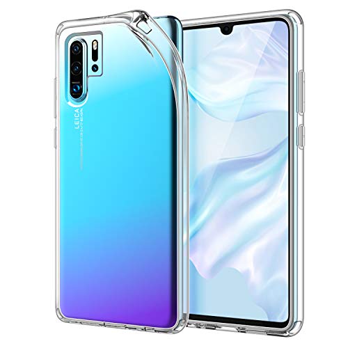 JETech Funda Compatible Huawei P30 Pro, Material de TPU Premium, Prueba de Golpes, Transparente