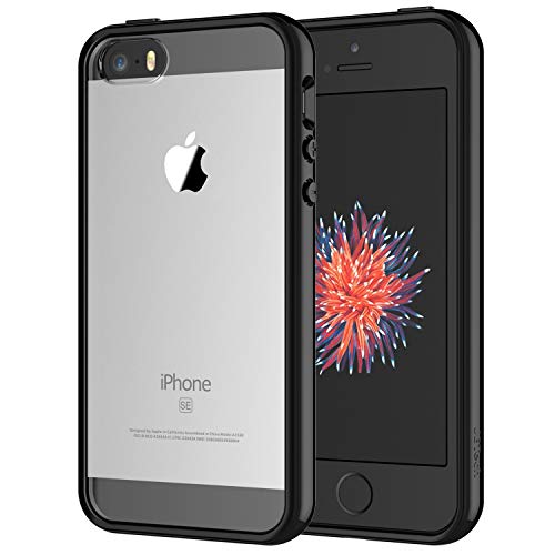 JETech Funda Compatible iPhone SE 2016 (NO es Compatible 2020) 5s 5, Carcasa Anti-Choques/Arañazos, Negro