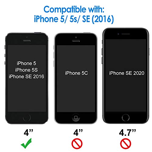 JETech Funda Compatible iPhone SE 2016 (NO es Compatible 2020) 5s 5, Carcasa Anti-Choques/Arañazos, Rosa