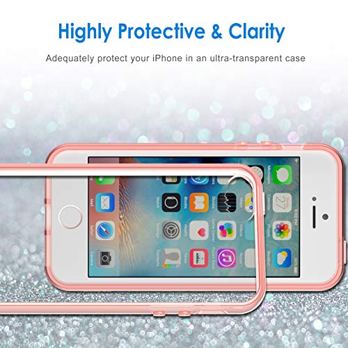 JETech Funda Compatible iPhone SE 2016 (NO es Compatible 2020) 5s 5, Carcasa Anti-Choques/Arañazos, Rosa