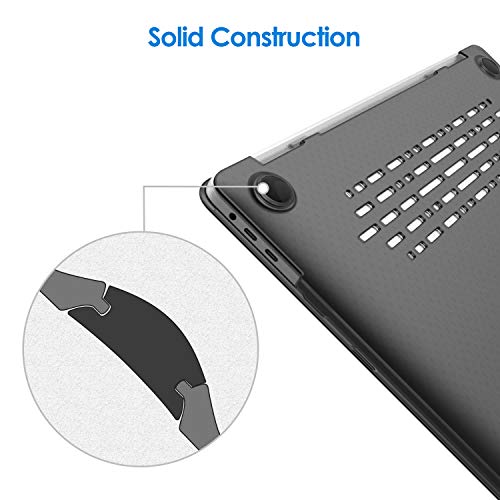 JETech Funda para MacBook Pro 13" 2019/2018/2017/2016 (A2159/A1989/A1706/A1708), Rígida Protecta de la Carcasa, Negro Escarcha