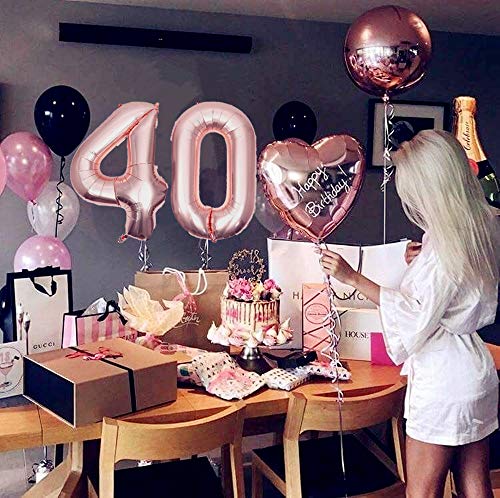 JeVenis 38 Piezas Decoraciones para el 40 cumpleaños Suministros para la Fiesta del 40 cumpleaños Adulto