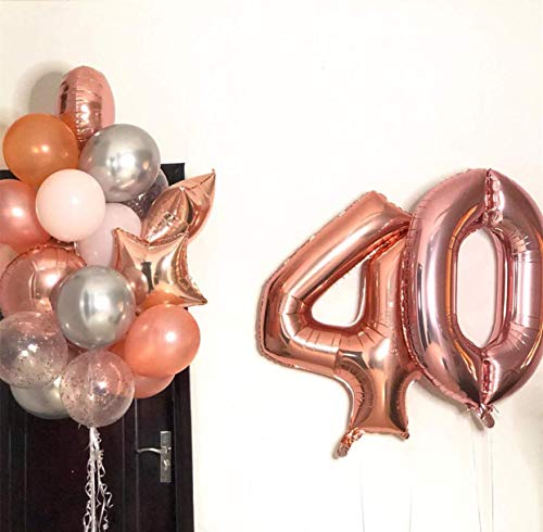 JeVenis 38 Piezas Decoraciones para el 40 cumpleaños Suministros para la Fiesta del 40 cumpleaños Adulto