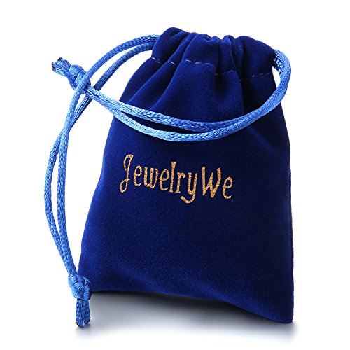 JewelryWe Pendientes Negros Números Romanos Acero Inoxidable Pendientes de Aros Unisex para Hombre Mujer, Pendientes Azul Negro Dorado,Regalo Navidad