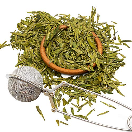 JEZOMONY Colador de té de Hojas Sueltas y Malla de té Colador de Acero Inoxidable con Mango (Paquete de 4) Infusor de té en Forma de Bola y filtros