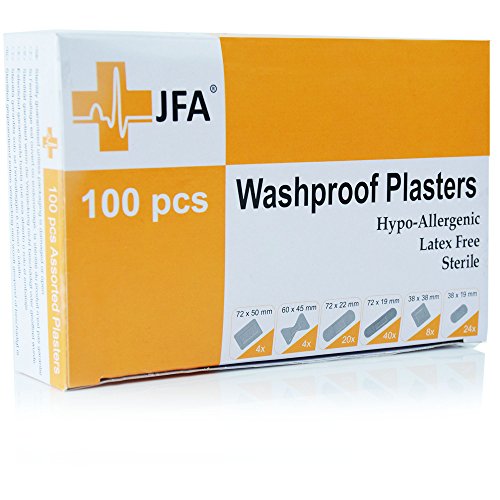 JFA Medical - Surtido de tiritas (6 tamaños, 100 unidades por caja)