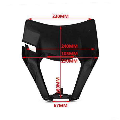 JFG Racing Máscara para Faros Delanteros de Motocicleta K.T.M 125 150 250 300 350 450 500 EXC XCW EXC-FF 2017 2018 Dirt Bike Enduro Motocross Supermotor