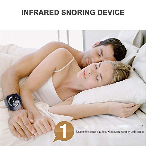 JFJL Dispositivo de Pulsera antirronquidos. Infrarrojo Inteligente. Ayuda para roncar. Solución para Ayudar a los ronquidos. Dispositivo Anti ronquidos, Negro