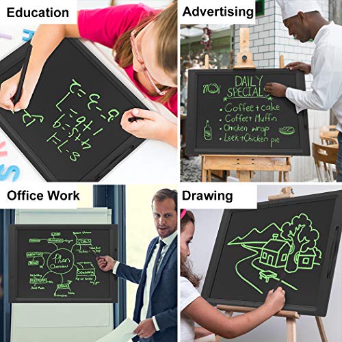 JFUNE Tableta de Escritura LCD, 20 Pulgadas LCD eWriter Tableta portátil LCD Almohadilla Bloqueo Tablero de Dibujo para Niños