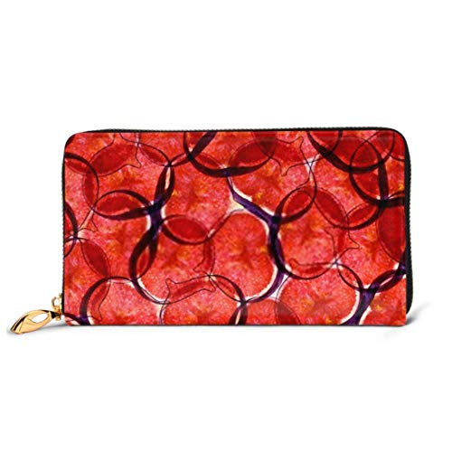 JHGFG Bolso de Moda Cartera con Cremallera Acuarela Patrón de Higo Natural Envoltura Artesanía Teléfono Cartera de Embrague Cartera de Noche Bloqueo Cartera de Cuero Tarjeta múltiple O