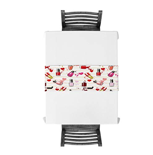 JHLP Camino de Mesa Cosmético Esmalte de uñas Mujer Dibujos Animados Modernos Corredores de Mesa Camino de Mesa de Alta precisión para decoración de Arte en el hogar Mantel Boda fiesta-36x183 cm