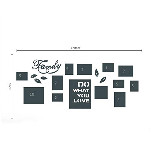 JIAJU Marco de Fotos Carta de Collage Dormitorio Pastoral Sala de Estar Madera Maciza Creativo Creativo Creativo de Pared Adorno de Pared Marco de Marco de Fotos Marco de Pared (Color: Todo Blanco)