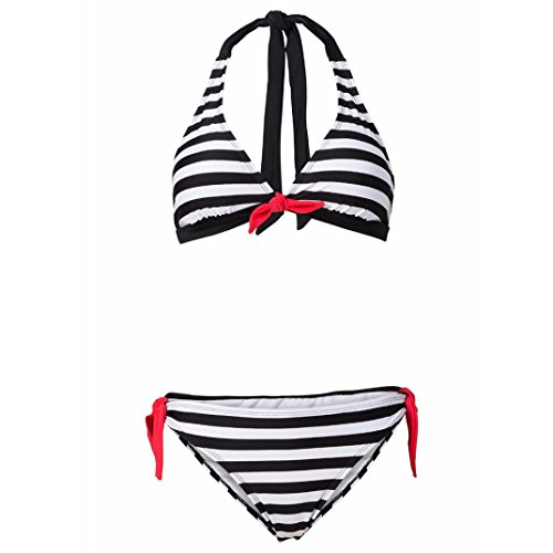 JiaMeng Bikini 2018, Bañadores Bikinis Push Up Deportivos Bañador Trajes De Baño Swimwear Traje De Baño Mujer Vestidos De Baño Ropa De Baño Bohemia (Negro, S)