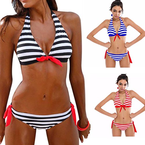 JiaMeng Bikini 2018, Bañadores Bikinis Push Up Deportivos Bañador Trajes De Baño Swimwear Traje De Baño Mujer Vestidos De Baño Ropa De Baño Bohemia (Negro, S)