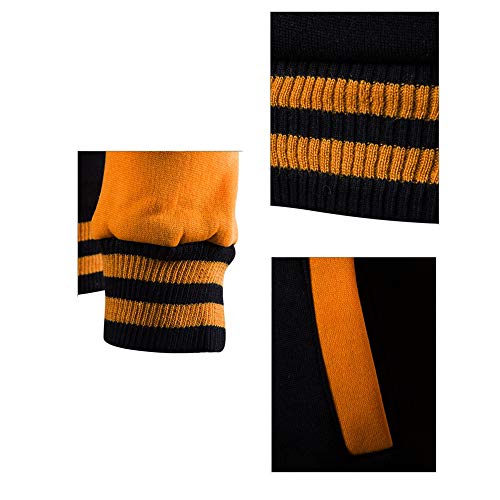 JiaMeng Hombres Chaqueta Primavera otoño e Invierno Algodón Abrigo Chaqueta Outwear Sweater Sudadera de Invierno Slim Warm(Amarillo,M)