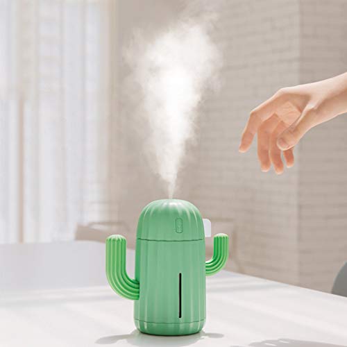 JiaMeng Humidificador Humidificador Aromaterapia, portátil del Aire del Coche de la Oficina en el hogar del difusor del Aire del Cactus de 340ML Mini - JMJS030